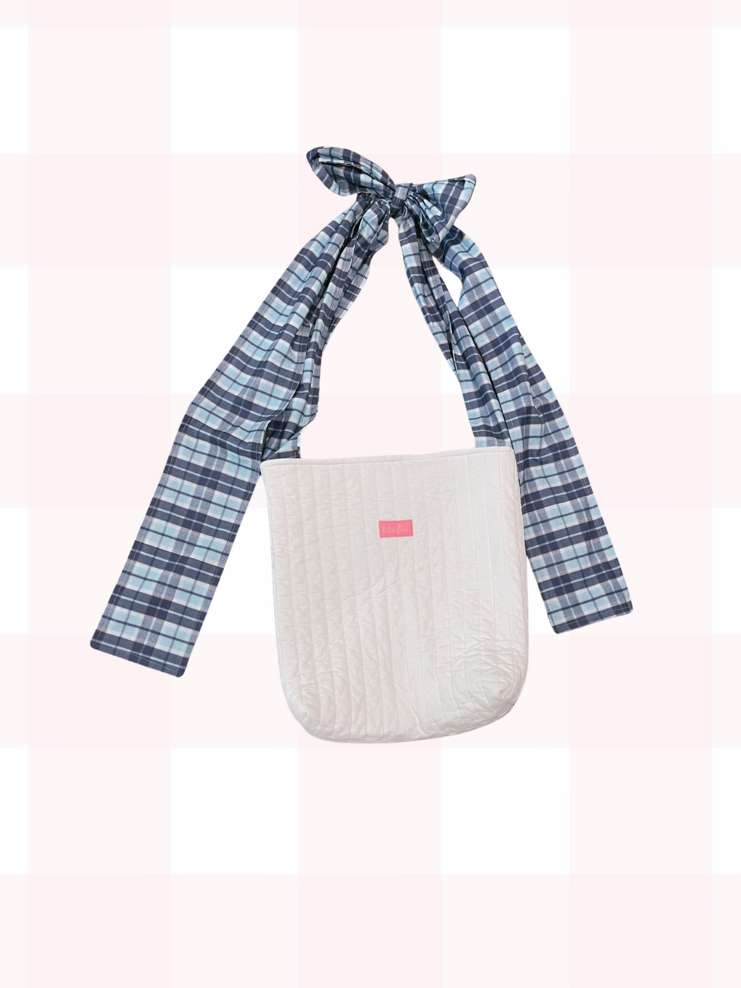 Bow Bag - Blue Plaid